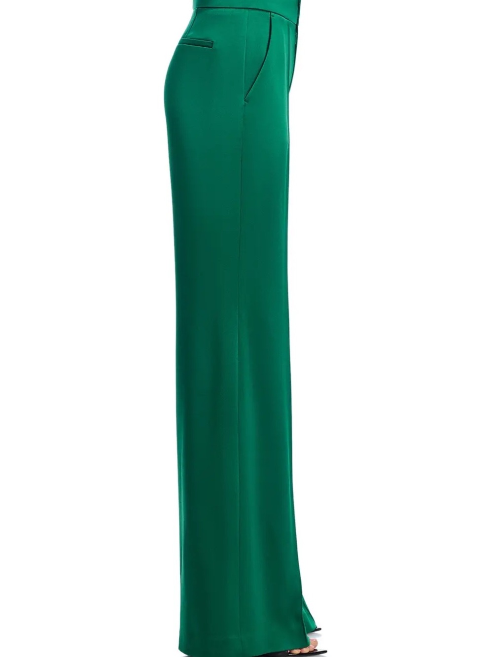 ALICE AND OLIVIA Elegant Green Wide-Leg Dress Pants - Picture 17 of 17